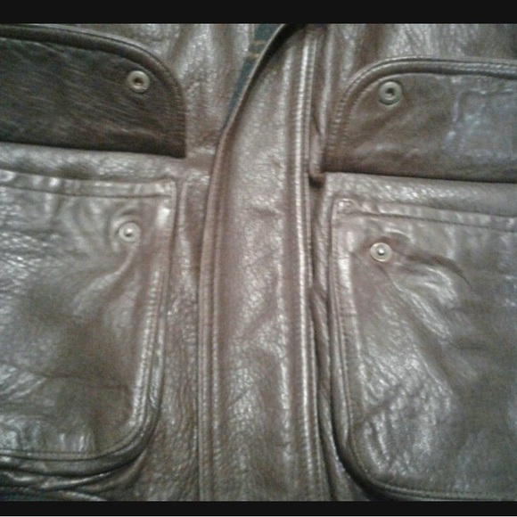 Nautica leather and Wool men’s bomber jacket - Picture 4 of 7